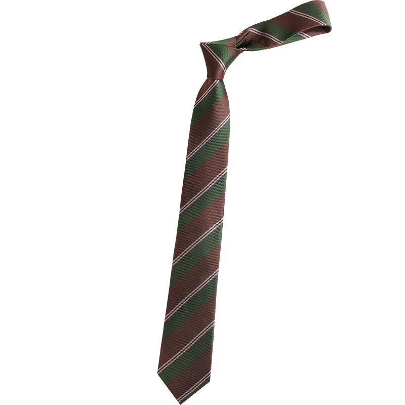 棕色咖啡条纹领带女复古风绿色手打百搭休闲衬衫配饰男日系学院风,淘宝优惠券,粉丝福利购,淘宝优惠卷