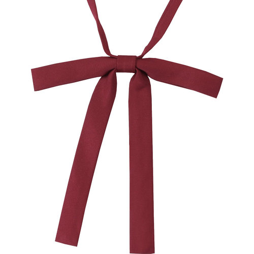 免打纯色jk小领结领绳女学院风酒红色长柄衬衫领带配饰水手服飘带 - 图3