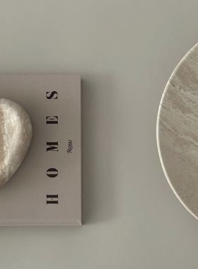 天然黄洞石果盘摆件轻奢高级感样板间售楼处民宿茶室半球收纳盘