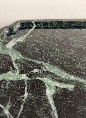 天然大理石奢石普拉达绿中式托盘摆件干泡台