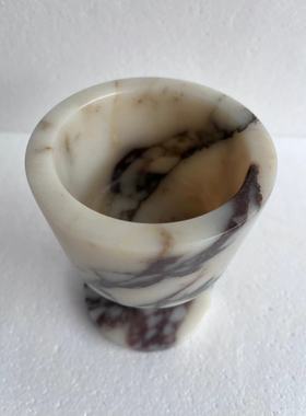 宝格丽奢石酒器酒具定制蜡烛台摆件装饰品别墅会所大理石饰品