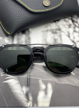 圆形复古眼镜偏光夹片男女