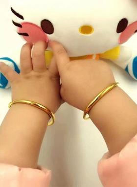 旺夫推拉手镯专柜正品实光面心