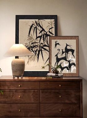 中古风客厅装饰画法式复古拉美德壁画餐厅玄关沙发背景墙卧室挂画