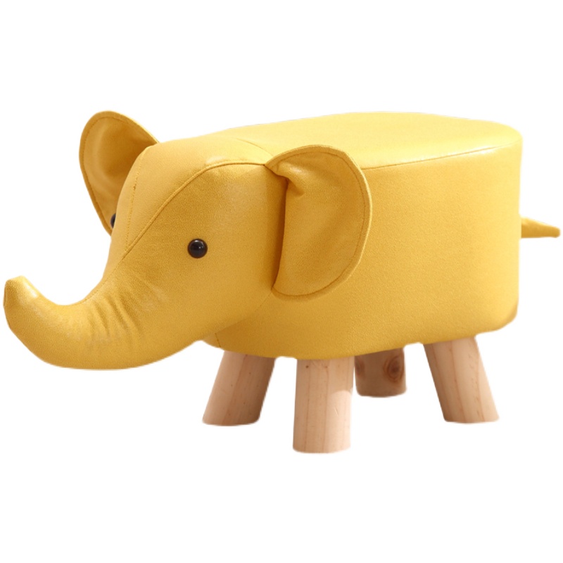 可拆洗动物造型小凳子家用创意网红大象板凳可爱儿童实木换鞋矮凳 - 图3