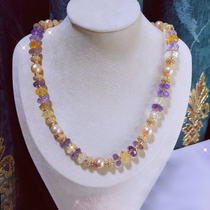 Design Service Purple Yellow Crystal Baroque Necklace Custom Diy Straight Sowing Room To See Physical Size Friend