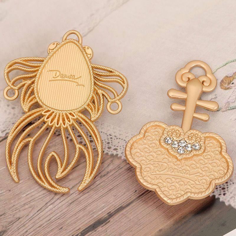 古风汉服胸针底托配件材料包diy手工制作刺绣新中式底托包布宋锦,淘宝优惠券,粉丝福利购,淘宝优惠卷