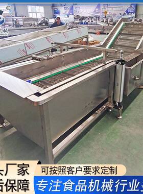 果蔬气泡清洗机预制菜清洗设备西蓝花生菜喷淋果蔬气泡清洗机