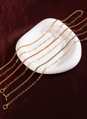 【一条助运项链】红绳项链女黄金吊坠素链八宝罗盘玉石吊坠通用款