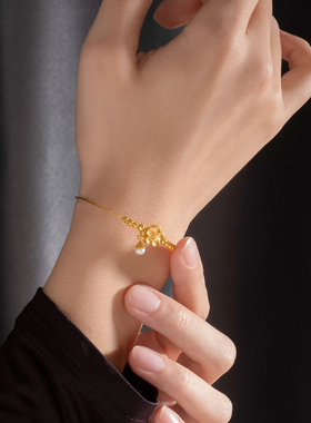 可穿珠镯子手链女可diy重复穿搭