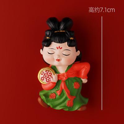 洛阳西安旅游文创纪念品创意3D立体唐朝侍女冰箱贴可爱中国风