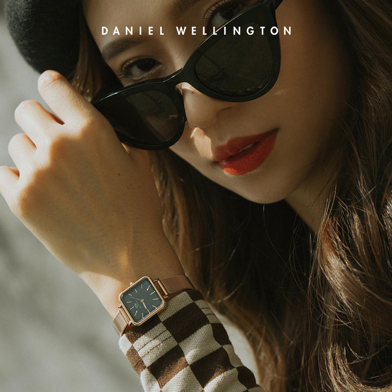 dw小方表复古方形钢琴石英女手表 DanielWellington海外欧美腕表