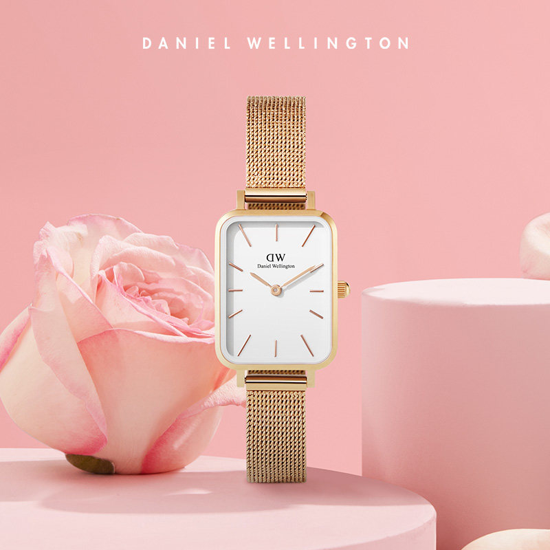 【薇娅同款】dw新品女简约复古小方表 DanielWellington海外欧美腕表