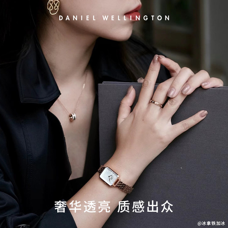 dw经典玫瑰金星辰水晶情侣闺蜜指环 DanielWellington海外戒指/指环