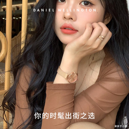 DW手表女 PETITE系列幻彩流金表复古气质圆石英表轻奢女腕表 28MM - 图2