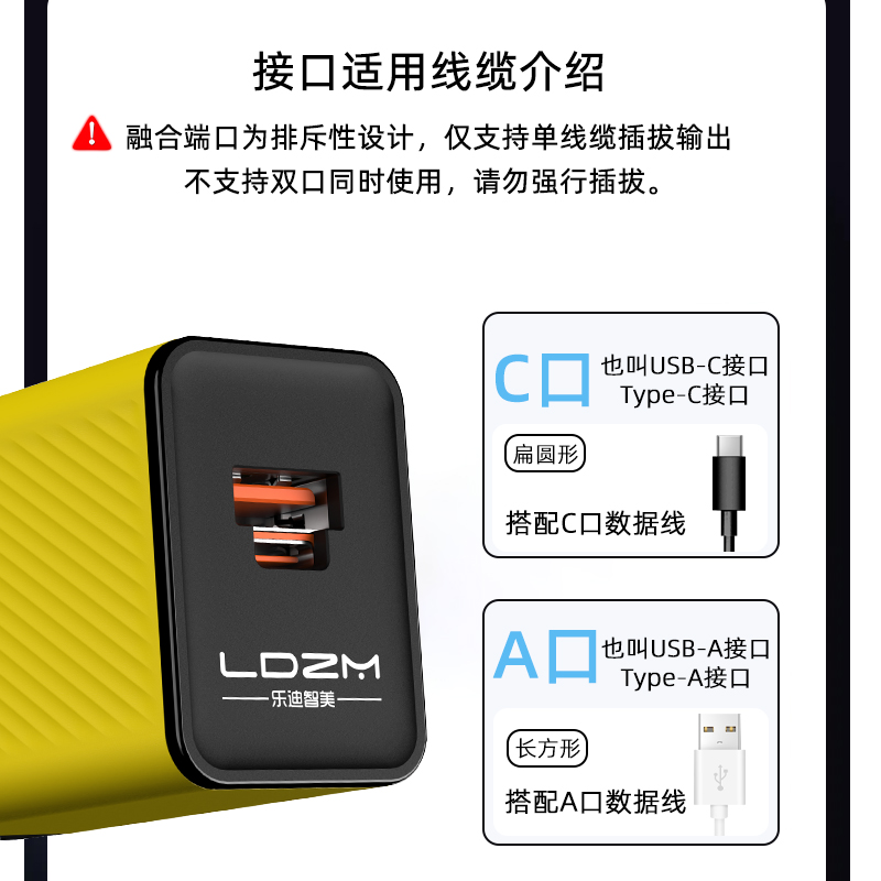 LDZM120W全协议融合快充充电器适用华为vivo荣耀iqoo一加OPPO三星苹果快充氮化镓超级快充旅行充电插头100w88