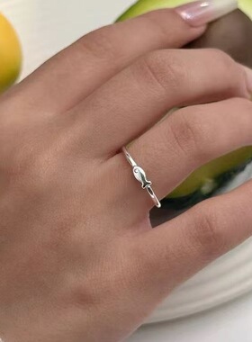 小鱼开口可调简约百搭女戒