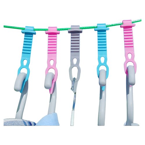 晾衣绳防风扣防风衣架卡扣室外钢丝绳子晒衣服防吹落防滑固定神器 - 图3