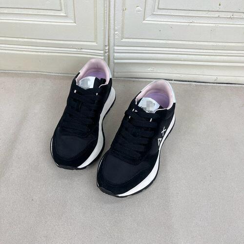 Lady Shoes外贸原单女鞋真皮时尚圆头厚底休闲系带百搭运动老爹鞋 - 图1