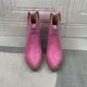 Foreign trade original single pointed toe solid color thick heel short boots hot diamond sleeve Barbie princess style
