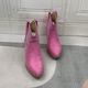 Foreign trade original single pointed toe solid color thick heel short boots hot diamond sleeve Barbie princess style