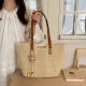 Woven Tote Bag Beach Vacation Straw Bag Shoulder Bag