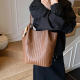 High-end vintage woven tote bag shoulder commuter bag