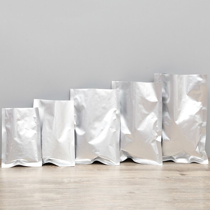 盐焗鸡爪包装袋纯铝平口袋铝箔热封袋粉粉末封口袋真空复合袋5*11-图3