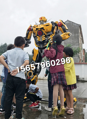 金属铁艺大型变形金刚擎天柱商场