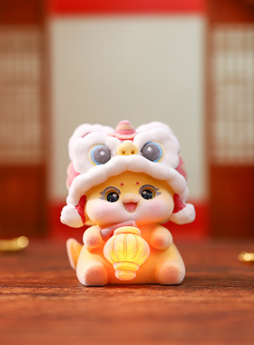 新年款吉祥好寓意宝马来家有米花盲盒创意桌面摆件节日礼物装饰品