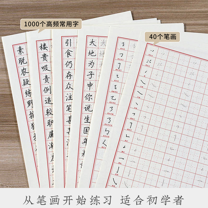 一起练字帖楷书成年正楷小学生儿童小学一二三年级练字本入门字贴-图1