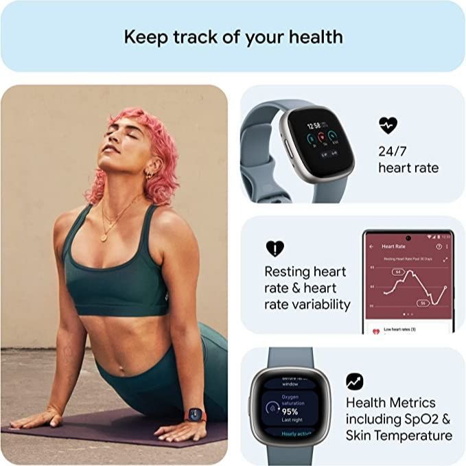 Fitbit versa 4手表智能手表心率监测运动防水 - 图1