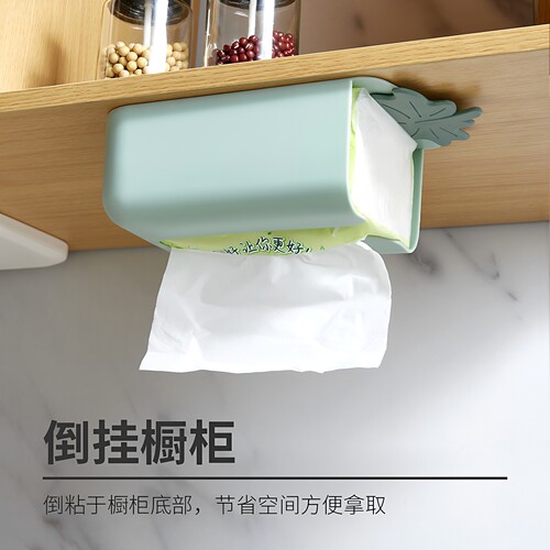 免钉北欧纸巾盒卧室壁挂式免打孔卡通创意浴室抽纸盒洗脸巾收纳盒 - 图2
