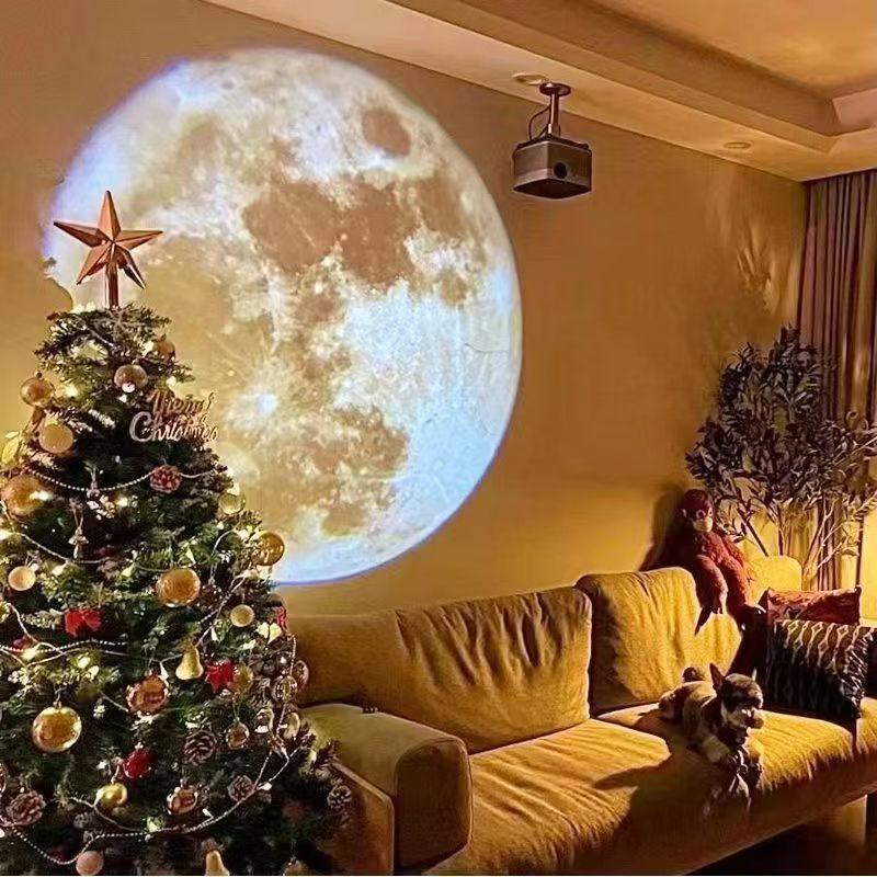 usb月球投影灯网红打卡背景墙星空房间满月酒吧氛围灯新年礼物,淘宝优惠券,粉丝福利购,淘宝优惠卷