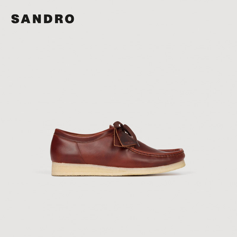 季末7折CLARKS联名系列SANDRO2025秋季新款男鞋系带乐福鞋皮鞋,淘宝优惠券,粉丝福利购,淘宝优惠卷