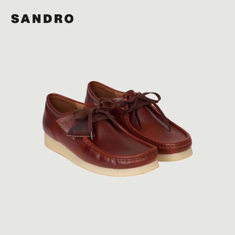 季末7折CLARKS联名系列SANDRO2025秋季新款男鞋系带乐福鞋皮鞋,淘宝优惠券,粉丝福利购,淘宝优惠卷