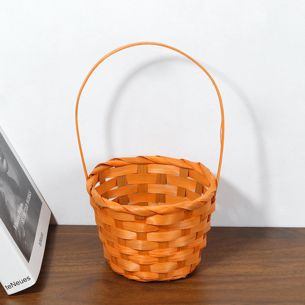 现货儿童竹编装饰篮幼儿园小童篮手编 复活节手工编织竹编篮,淘宝优惠券,粉丝福利购,淘宝优惠卷