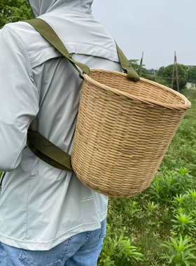 双肩背篓采蘑菇背筐儿童舞蹈道具