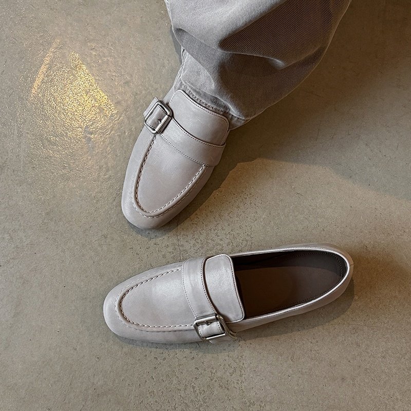 圆头平底TPR(牛筋）胶粘工艺头层猪皮深口单鞋,淘宝优惠券,粉丝福利购,淘宝优惠卷