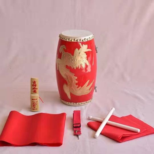 12厘米14厘米15厘米沥龙腰鼓儿童成人秧歌腰鼓队打击乐器玩具安塞