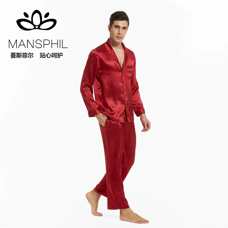 Autumn silk long-sleeve, pijama, comfortable set