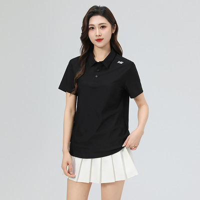 2026新款冰感POLO衫女夏季户外防晒T恤翻领短袖男女同款冰丝透气