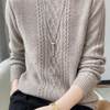 Cashmere sweater women's autumn and winter half turtleneck bottoming sweater thickened knitted sweater inner top loose solid color