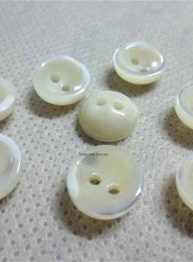 新款加厚窝面米白色天然深海真贝壳扣定制真丝衬衫纽扣专卖911mm