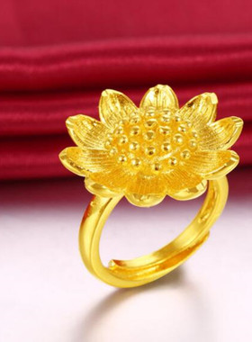 女士活口仿真金戒指
