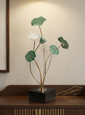 莲花中式摆件茶室隔断