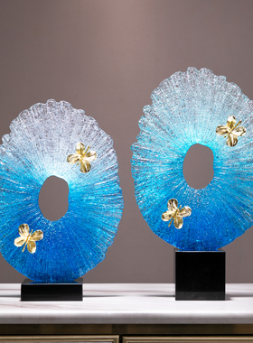 透明珊瑚清新小众电视柜摆件