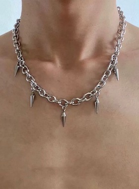 流苏柳钉钛钢项链不掉色哦