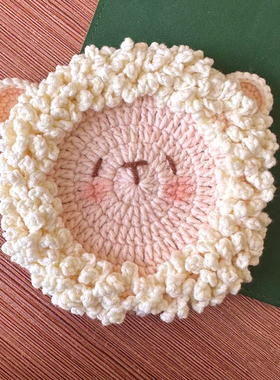 可爱的小羊咩咩杯垫DIY材料包