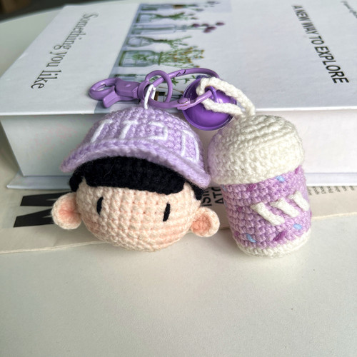 DIY手工林小瓜团子钥匙扣JJ20演唱会挂件礼物毛线编织材料包钩针 - 图2